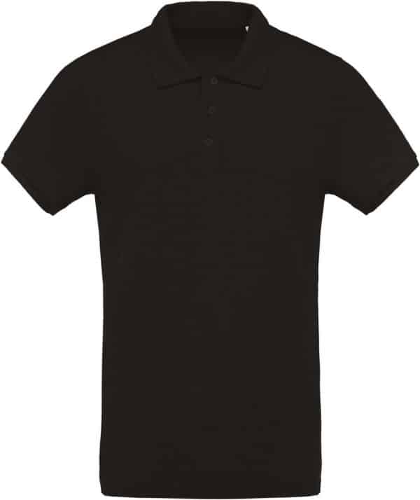 Black Kariban MEN'S ORGANIC PIQUÉ SHORT-SLEEVED POLO SHIRT Galléros pólók