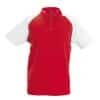 Red/White Kariban BASEBALL - SHORT-SLEEVED POLO SHIRT Galléros pólók
