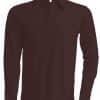 Chocolate Kariban MEN'S LONG-SLEEVED POLO SHIRT Galléros pólók