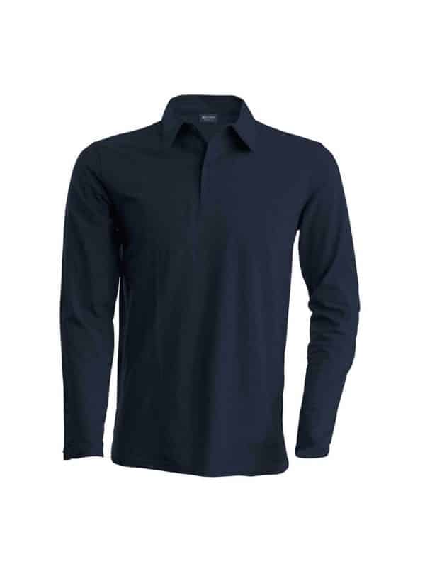 Dark Grey Kariban MEN'S LONG-SLEEVED POLO SHIRT Galléros pólók