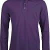 Purple Kariban MEN'S LONG-SLEEVED POLO SHIRT Galléros pólók