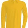 Yellow Kariban MEN'S LONG-SLEEVED POLO SHIRT Galléros pólók