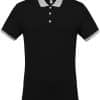 Black/Oxford Grey Kariban MEN'S TWO-TONE PIQUÉ POLO SHIRT Galléros pólók