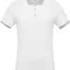 White/Oxford Grey Kariban MEN'S TWO-TONE PIQUÉ POLO SHIRT Galléros pólók