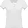White/Oxford Grey Kariban LADIES’ TWO-TONE PIQUÉ POLO SHIRT Galléros pólók