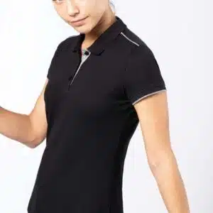 Kariban LADIES' SHORT-SLEEVED CONTRASTING DAYTODAY POLO SHIRT Galléros pólók