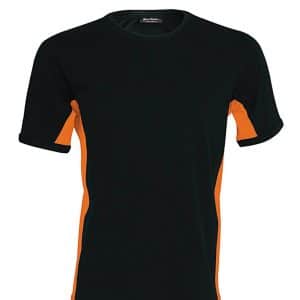 Black/White Kariban TIGER - SHORT-SLEEVED TWO-TONE T-SHIRT Pólók/T-Shirt