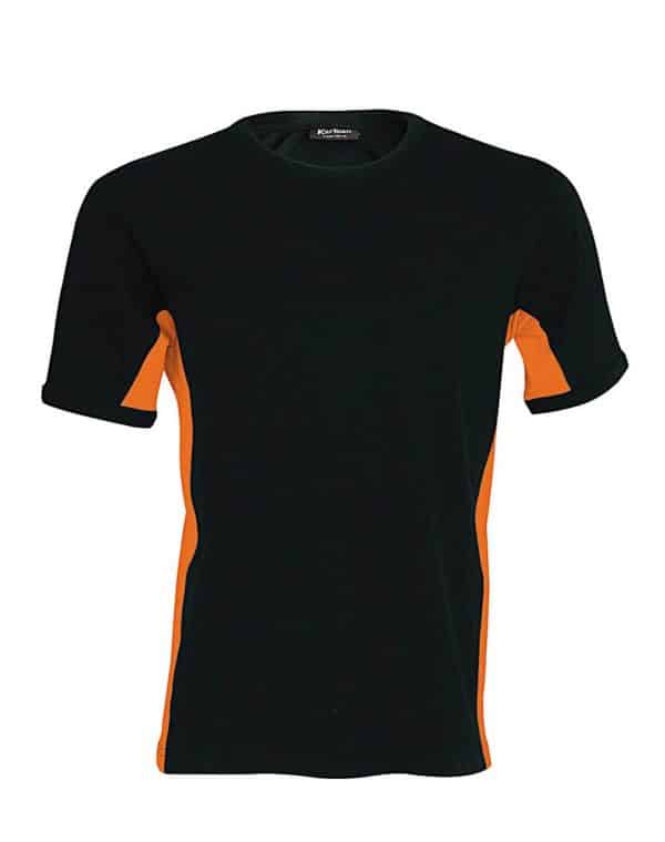 Black/White Kariban TIGER - SHORT-SLEEVED TWO-TONE T-SHIRT Pólók/T-Shirt