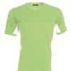Lime/White Kariban TIGER - SHORT-SLEEVED TWO-TONE T-SHIRT Pólók/T-Shirt