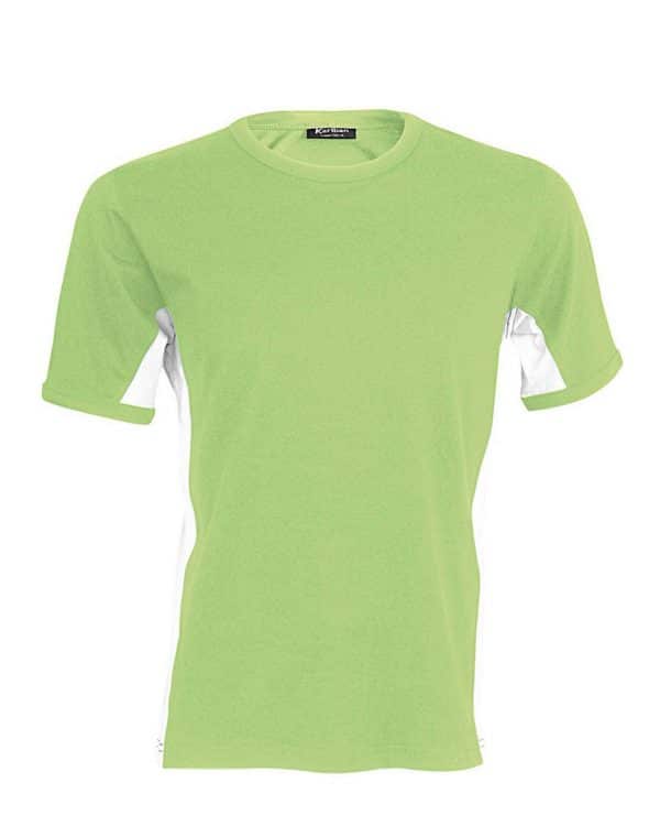 Lime/White Kariban TIGER - SHORT-SLEEVED TWO-TONE T-SHIRT Pólók/T-Shirt