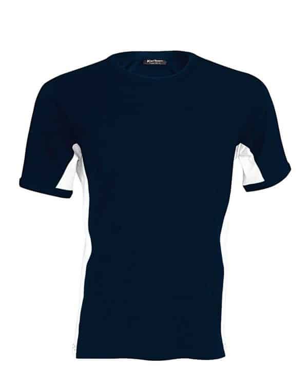 Navy/White Kariban TIGER - SHORT-SLEEVED TWO-TONE T-SHIRT Pólók/T-Shirt
