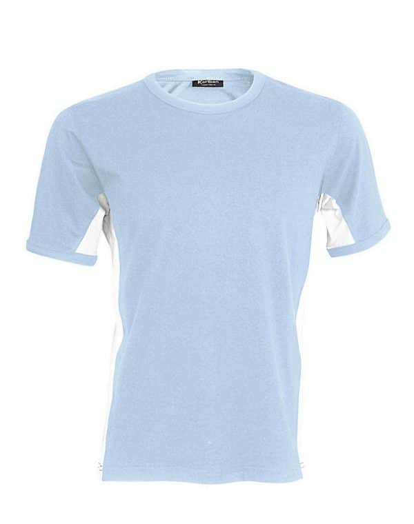 Sky Blue/White Kariban TIGER - SHORT-SLEEVED TWO-TONE T-SHIRT Pólók/T-Shirt