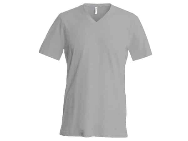Oxford Grey Kariban MEN'S SHORT SLEEVE V-NECK T-SHIRT Pólók/T-Shirt