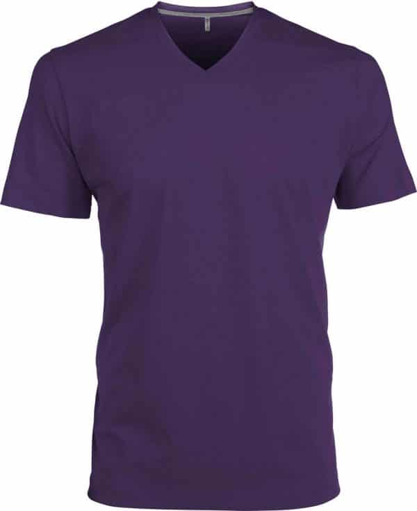 Purple Kariban MEN'S SHORT SLEEVE V-NECK T-SHIRT Pólók/T-Shirt