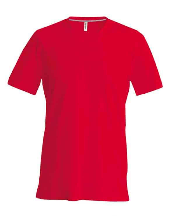 Red Kariban MEN'S SHORT SLEEVE V-NECK T-SHIRT Pólók/T-Shirt