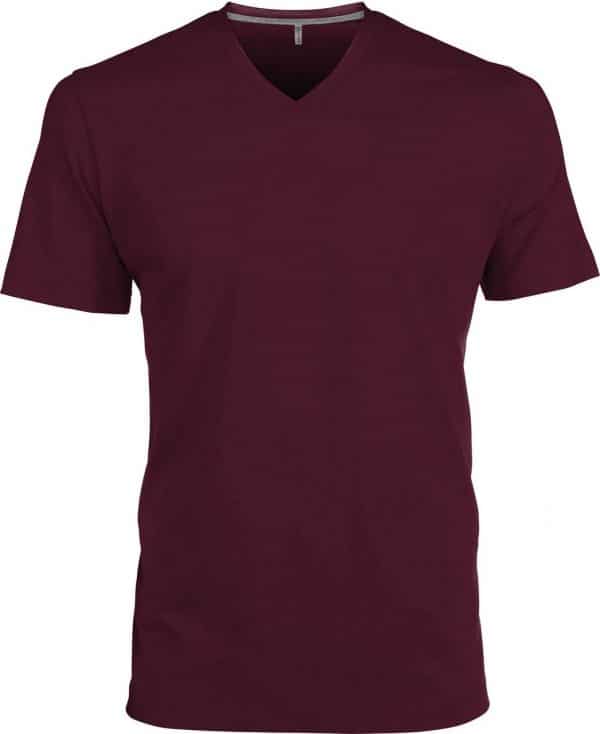 Wine Kariban MEN'S SHORT SLEEVE V-NECK T-SHIRT Pólók/T-Shirt