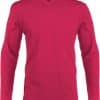 Fuchsia Kariban MEN’S LONG SLEEVE V-NECK T-SHIRT Pólók/T-Shirt