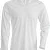 White Kariban MEN’S LONG SLEEVE V-NECK T-SHIRT Pólók/T-Shirt