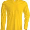 Yellow Kariban MEN’S LONG SLEEVE V-NECK T-SHIRT Pólók/T-Shirt