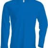 Light Royal Blue Kariban MEN’S LONG SLEEVE CREW NECK T-SHIRT Pólók/T-Shirt