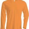 Orange Kariban MEN’S LONG SLEEVE CREW NECK T-SHIRT Pólók/T-Shirt