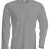 Oxford Grey Kariban MEN’S LONG SLEEVE CREW NECK T-SHIRT Pólók/T-Shirt