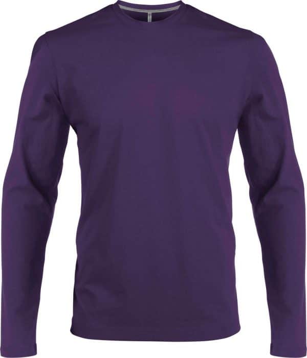 Purple Kariban MEN’S LONG SLEEVE CREW NECK T-SHIRT Pólók/T-Shirt