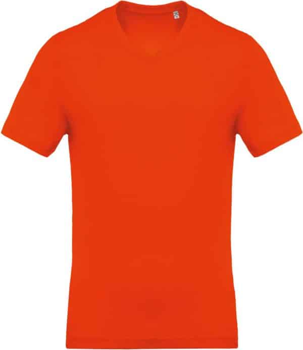 Orange Kariban MEN'S SHORT-SLEEVED V-NECK T-SHIRT Pólók/T-Shirt