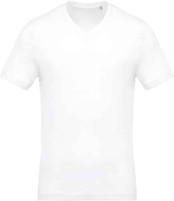 White Kariban MEN'S SHORT-SLEEVED V-NECK T-SHIRT Pólók/T-Shirt