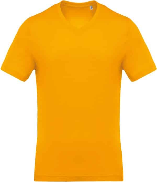 Yellow Kariban MEN'S SHORT-SLEEVED V-NECK T-SHIRT Pólók/T-Shirt