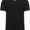 Black/Light Grey/White Kariban MEN'S PIQUÉ KNIT V-NECK T-SHIRT Pólók/T-Shirt