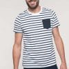 Kariban STRIPED SHORT SLEEVE SAILOR T-SHIRT WITH POCKET Pólók/T-Shirt