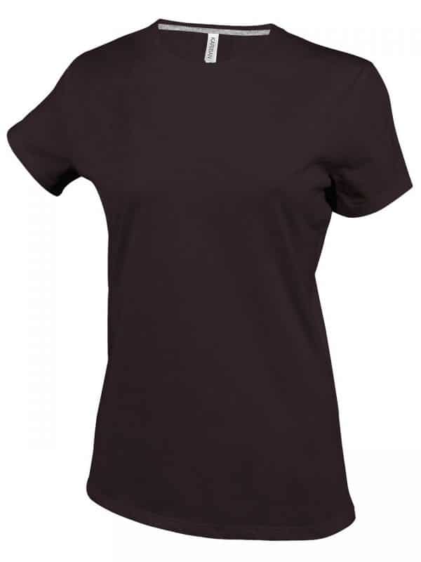 Chocolate Kariban LADIES' SHORT SLEEVE CREW NECK T-SHIRT Pólók/T-Shirt