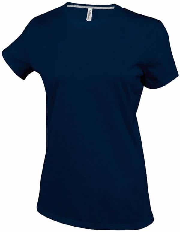 Navy Kariban LADIES' SHORT SLEEVE CREW NECK T-SHIRT Pólók/T-Shirt