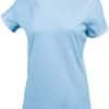 Sky Blue Kariban LADIES' SHORT SLEEVE CREW NECK T-SHIRT Pólók/T-Shirt