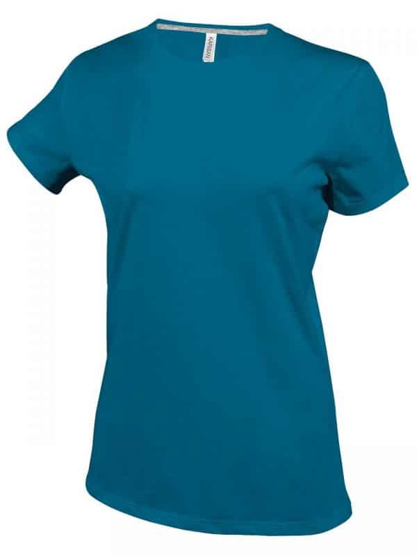 Tropical Blue Kariban LADIES' SHORT SLEEVE CREW NECK T-SHIRT Pólók/T-Shirt