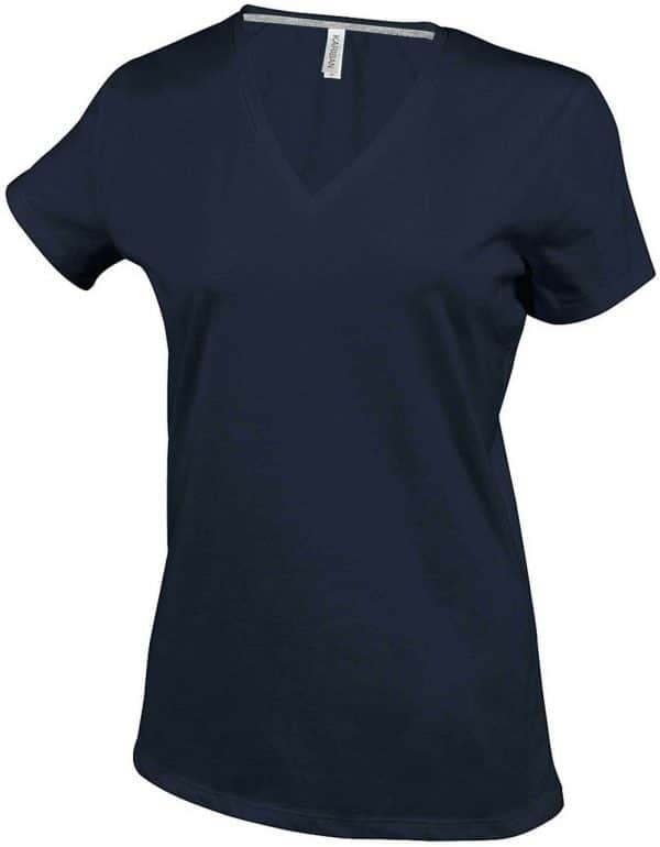 Dark Grey Kariban LADIES' SHORT SLEEVE V-NECK T-SHIRT Pólók/T-Shirt