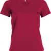 Fuchsia Kariban LADIES' SHORT SLEEVE V-NECK T-SHIRT Pólók/T-Shirt
