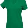 Kelly Green Kariban LADIES' SHORT SLEEVE V-NECK T-SHIRT Pólók/T-Shirt