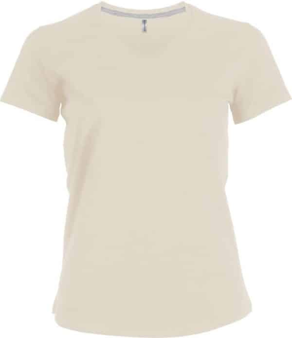 Light Sand Kariban LADIES' SHORT SLEEVE V-NECK T-SHIRT Pólók/T-Shirt