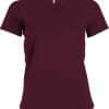 Wine Kariban LADIES' SHORT SLEEVE V-NECK T-SHIRT Pólók/T-Shirt