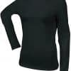 Black Kariban LADIES' LONG SLEEVE CREW NECK T-SHIRT Pólók/T-Shirt