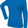 Light Royal Blue Kariban LADIES' LONG SLEEVE CREW NECK T-SHIRT Pólók/T-Shirt
