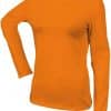 Orange Kariban LADIES' LONG SLEEVE CREW NECK T-SHIRT Pólók/T-Shirt