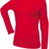 Red Kariban LADIES' LONG SLEEVE CREW NECK T-SHIRT Pólók/T-Shirt