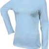 Sky Blue Kariban LADIES' LONG SLEEVE CREW NECK T-SHIRT Pólók/T-Shirt