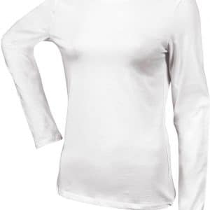 White Kariban LADIES' LONG SLEEVE CREW NECK T-SHIRT Pólók/T-Shirt