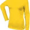 Yellow Kariban LADIES' LONG SLEEVE CREW NECK T-SHIRT Pólók/T-Shirt