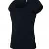 Black Kariban LADIES’ BOAT NECK SHORT SLEEVE T-SHIRT Pólók/T-Shirt