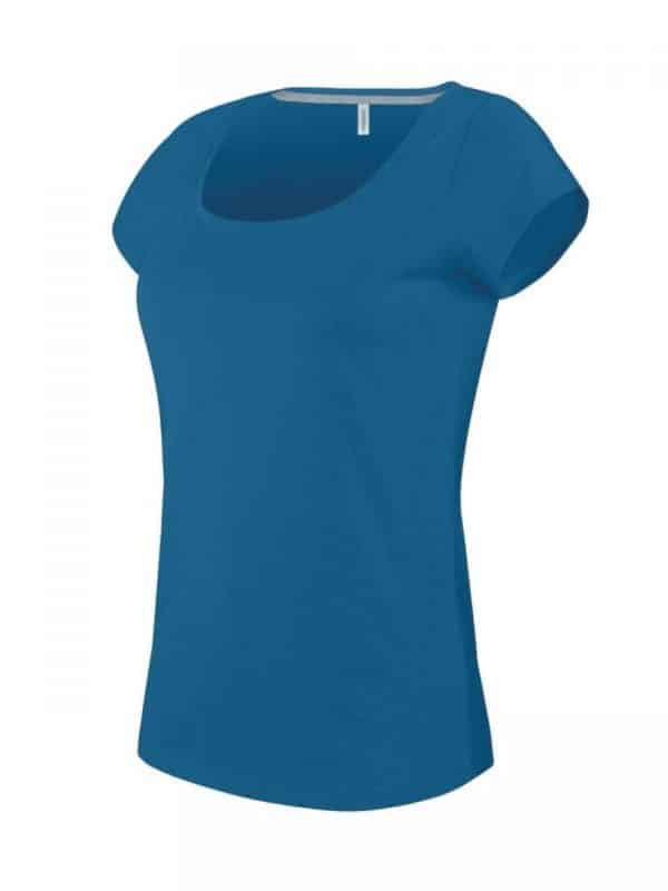 Tropical Blue Kariban LADIES’ BOAT NECK SHORT SLEEVE T-SHIRT Pólók/T-Shirt